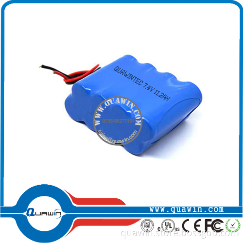 7.4V 11200mAh 18650 Battery Pack, Li-ion Battery 2.5A (LP0074-0112K-L (18650-2.5A))